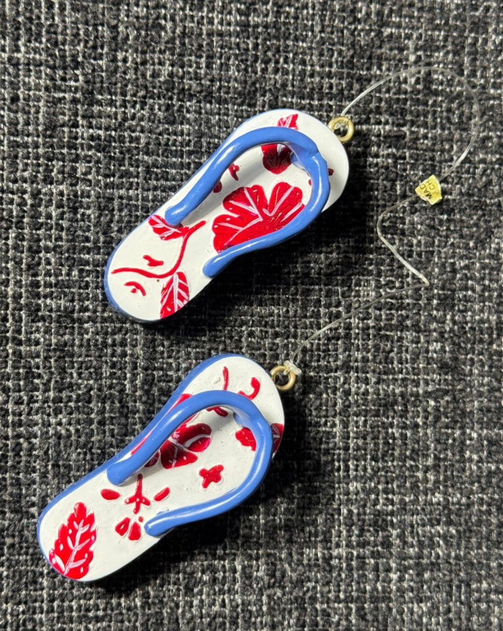 Island Heritage Holiday Red Slippers 2.25" Christmas Ornament Hawaiian Design